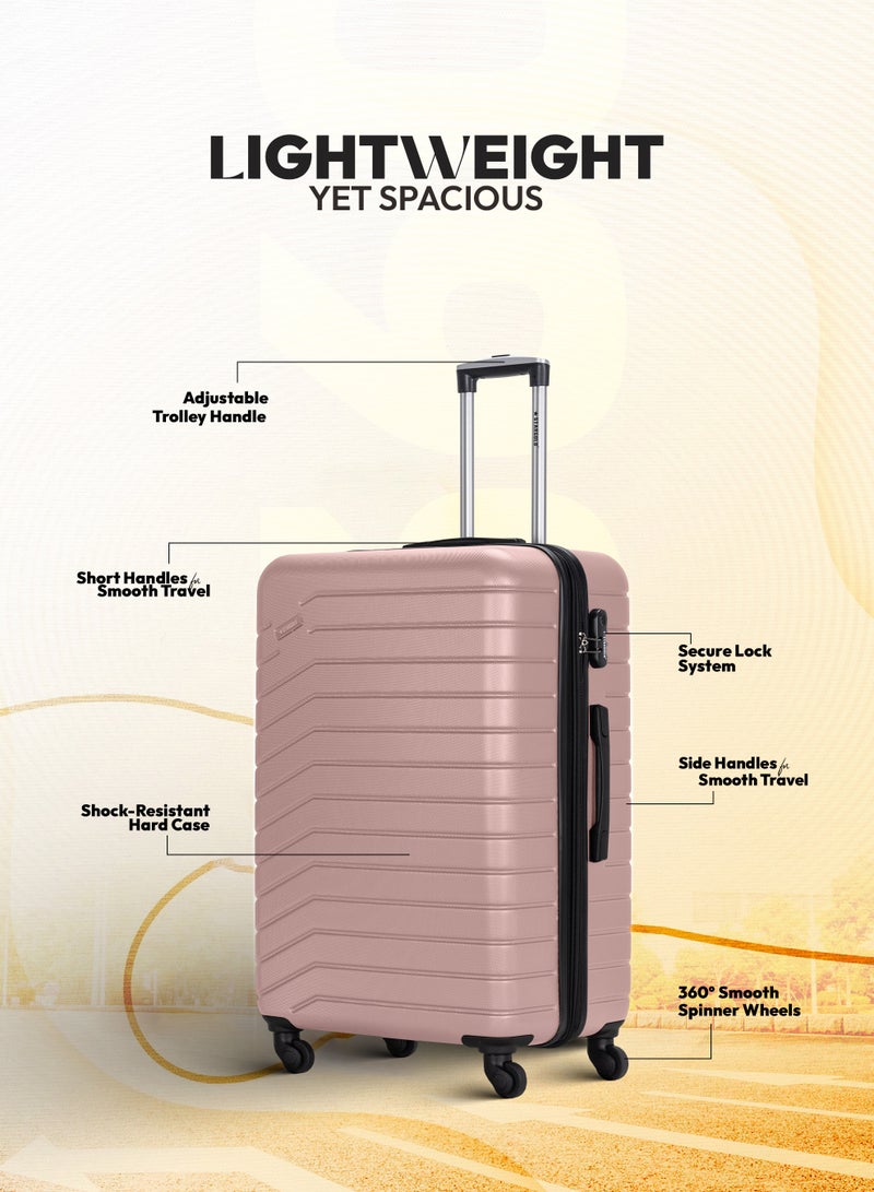 ستارجولد مجموعة حقائب الأمتعة مكونة من 3 قطع حقائب سفر ذات جوانب صلبة ABS مع عجلات دوارة 360 درجة ونظام قابل للقفل حقيبة سفر عالية الجودة - Image 2